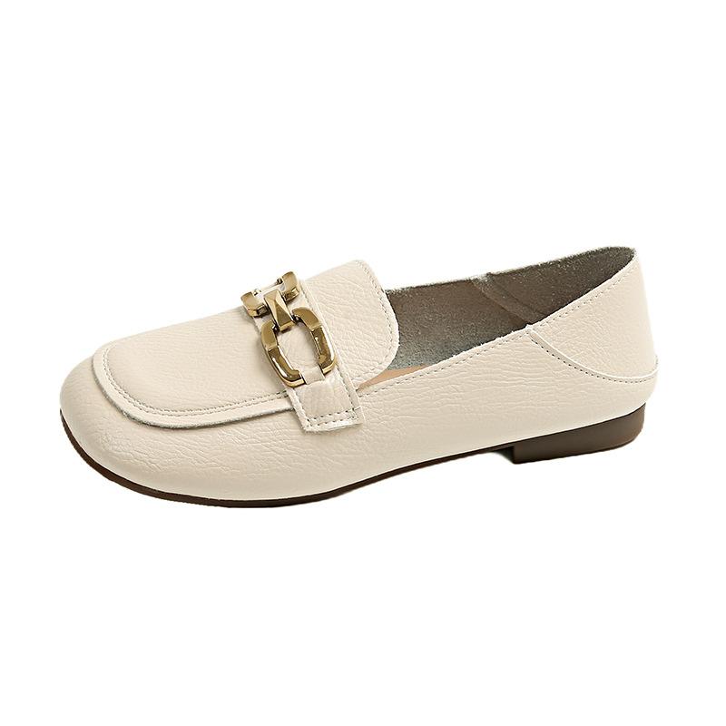 Real Soft Leather Women's Single Shoes Spring 2025 New Versatile Retro Soft Sole Square Head Pregnant Women Pedal Small Leather Shoes