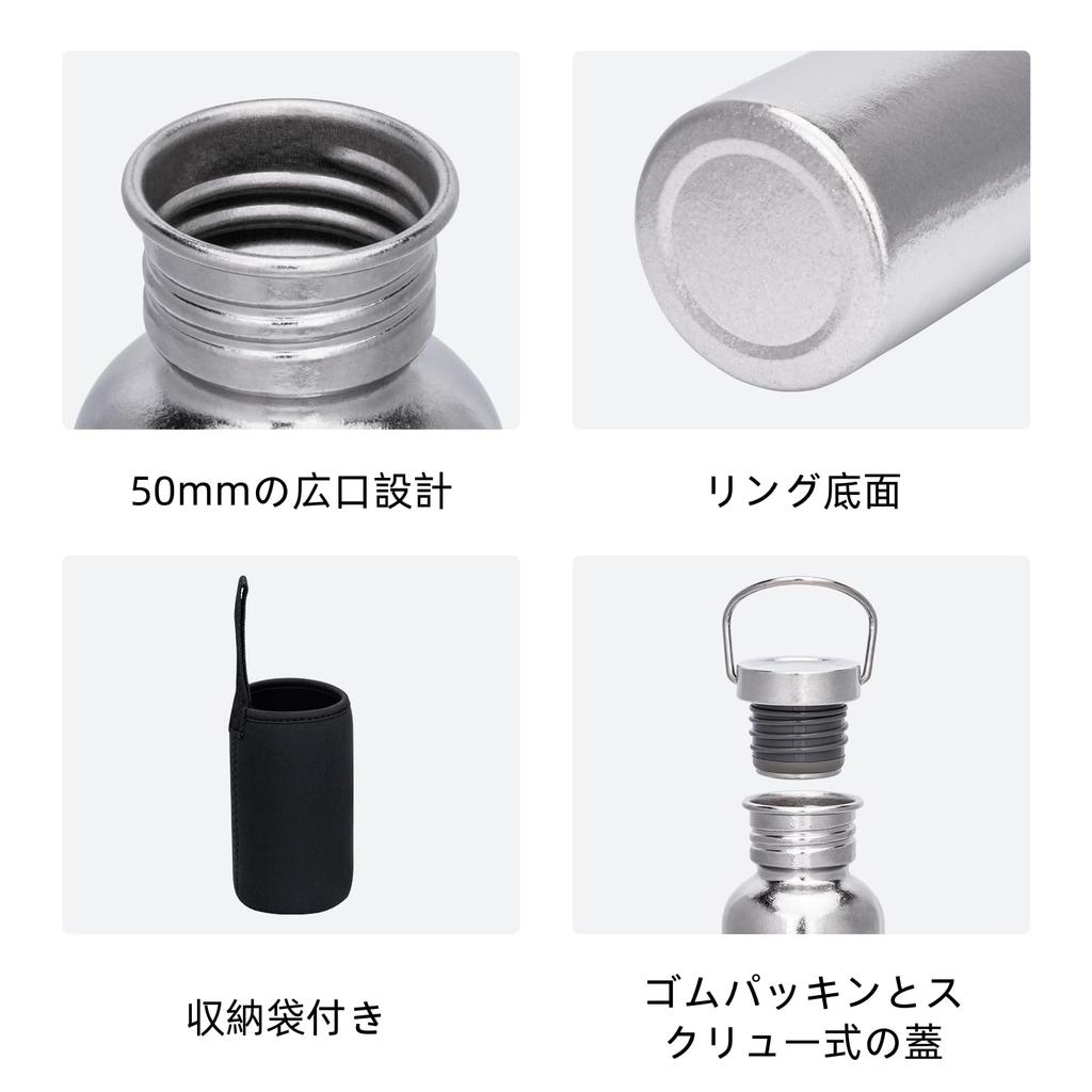 Boundless Voyage Titanium Sports Water Wide Single Direct Perfect for Outdoor and Includes Storage Crystal Ti3259C Bottle, Mouth, 750ml, Wall,