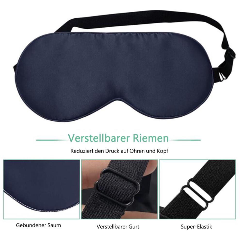 Silk Sleep Masks, 2-Pack, Breathable Anti-Aging Sleep Masks Made of Mulberry Silk, Skin-Friendly Eye Cover for Absolute Darkness