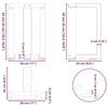 VidaXL Coffee Table Legs T-Shape, 2 Pieces, Black, 28 X 25 X (42-43) Cm, Steel 4013020