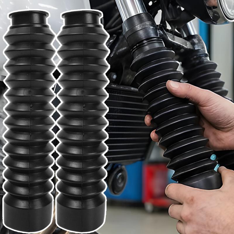 2Pcs Motorcycle Front Fork Shock Absorber Dust Cover Rubber Gaiters Gators Boots Dustproof Sleeve Protector Damping Accessories