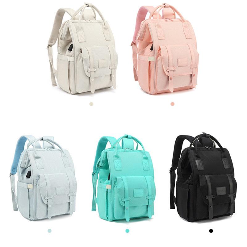 Baby Nappy Bag Mummy Bag Backpack Waterproof Storage Handbag Outdoor Travel Mommy Maternity Bag for Baby Stuff 2 Layer Gray