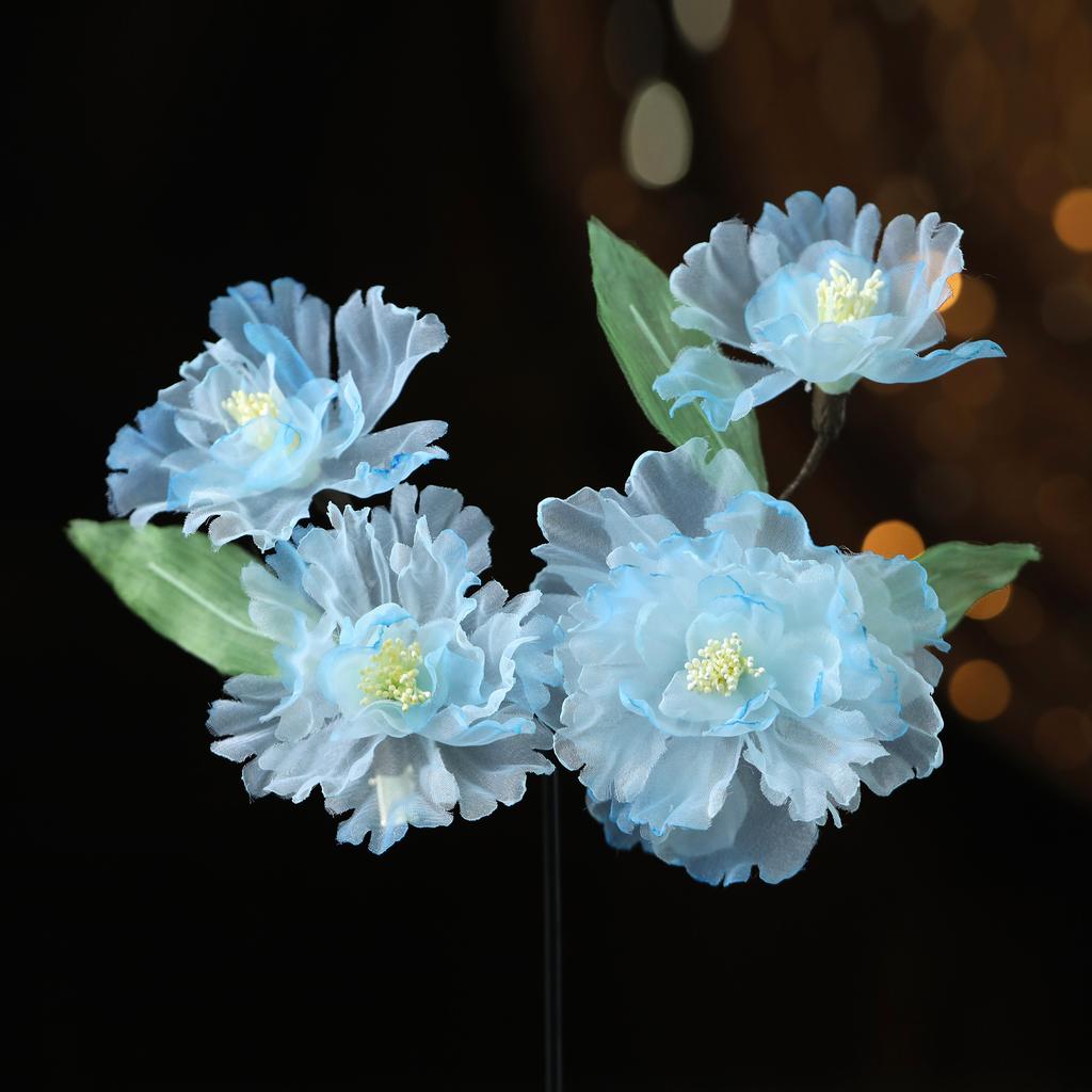 Flower Hair Clips Forks Chinese Hanfu Hair Accessories for Women Hairpin Fork Handmade Vintage Wedding Hair Jewelry Retro Crowns for Girl and Women