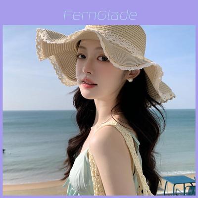 Paper Straw Wide Brim Sun Hat For Women Summer Beach Vacation Stylish Sun Protection