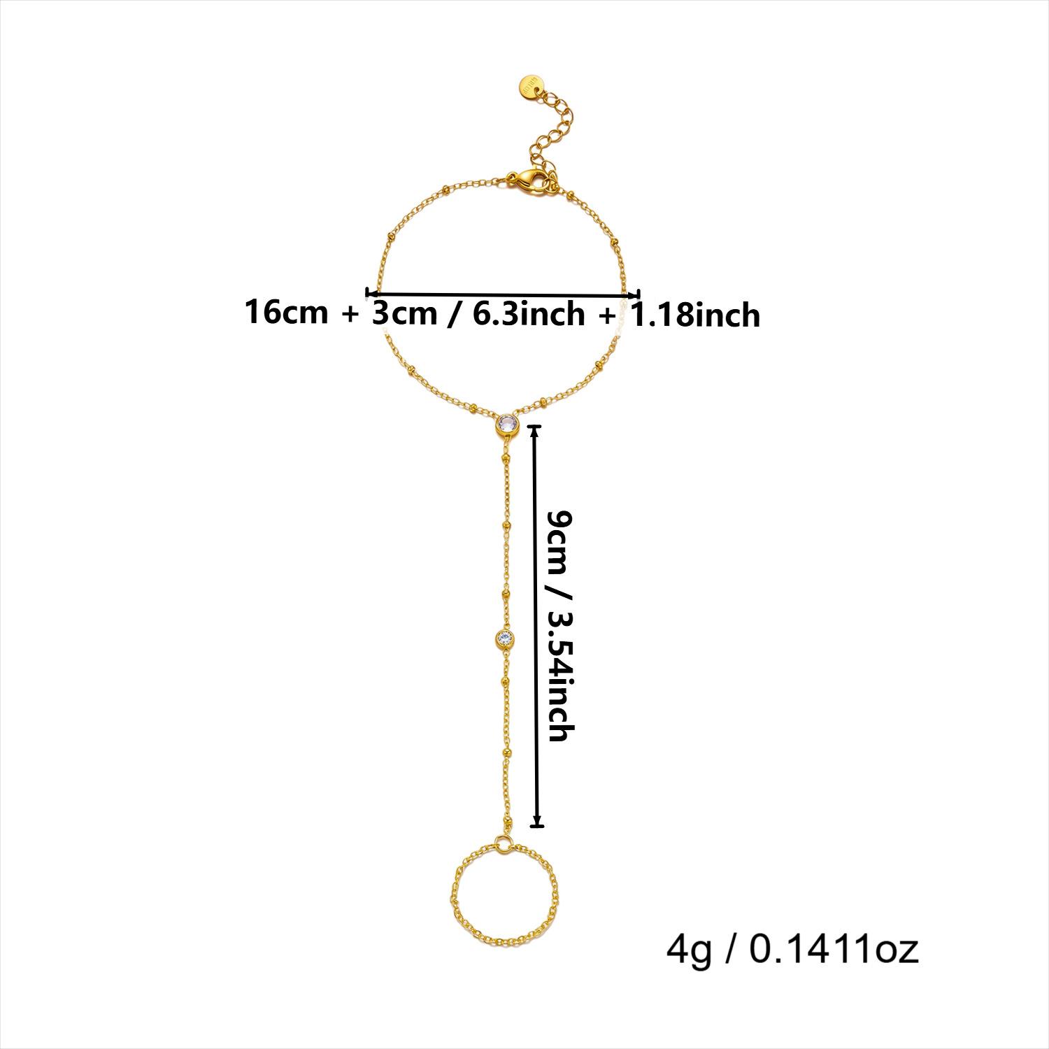 Women s Zircon Finger Chain Creative Personalized Simple Retro Niche Ins-Style Design Hand Accessory Women s Gift #2