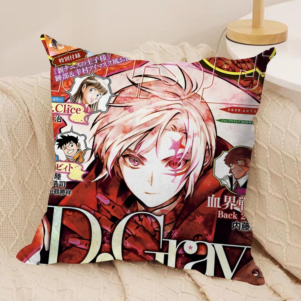 DDGray Mman Anime Cushion Cover Silky Short Plush Invisible Zipper Dustproof Sofa Pillow Case For Home Decor