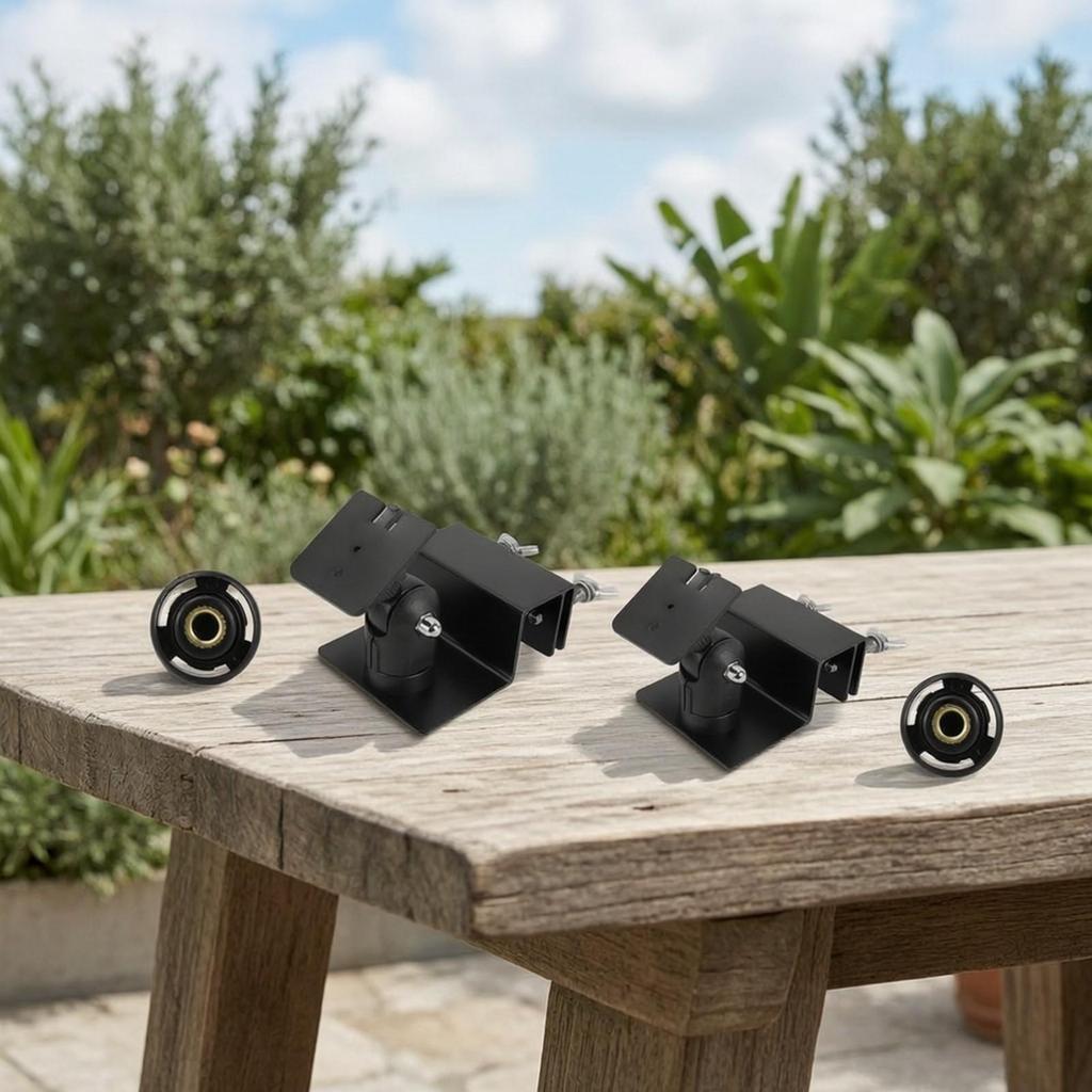 Camera Mount Weatherproof Clamp-Style Mounting Bracket with Conversion Adapters