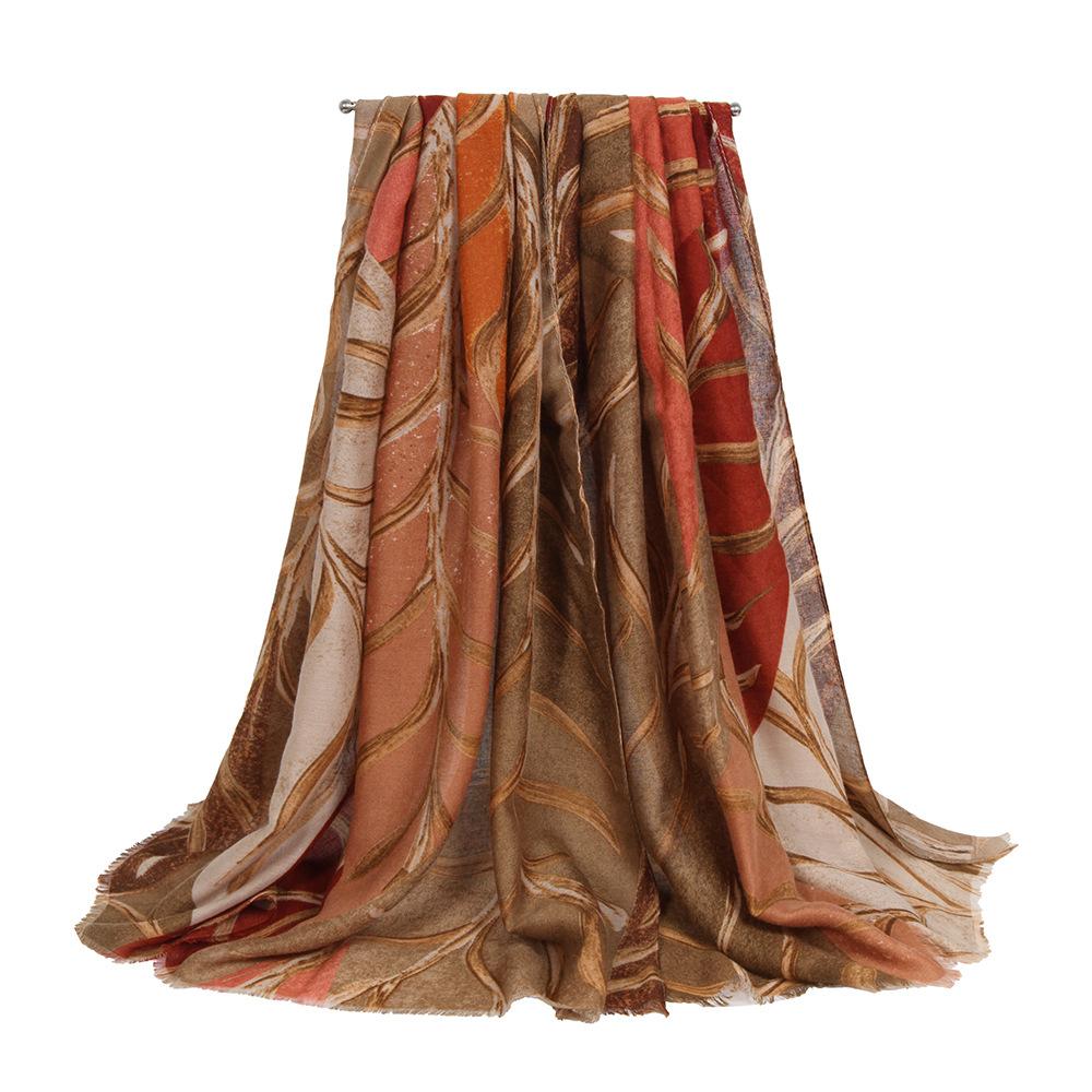 Winter Warm Thick Printed Large Scarf Fashion Shawl For Women Daily Wear