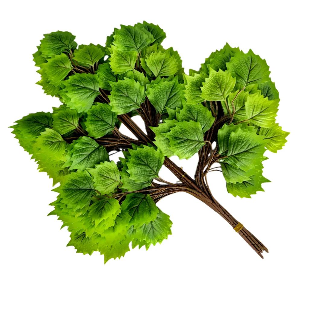 12pcs Artificial Maple Leaf Branch Waterproof Greenery Plants Foliage for Landscape Tree Making Home Decoration Outdoor Project