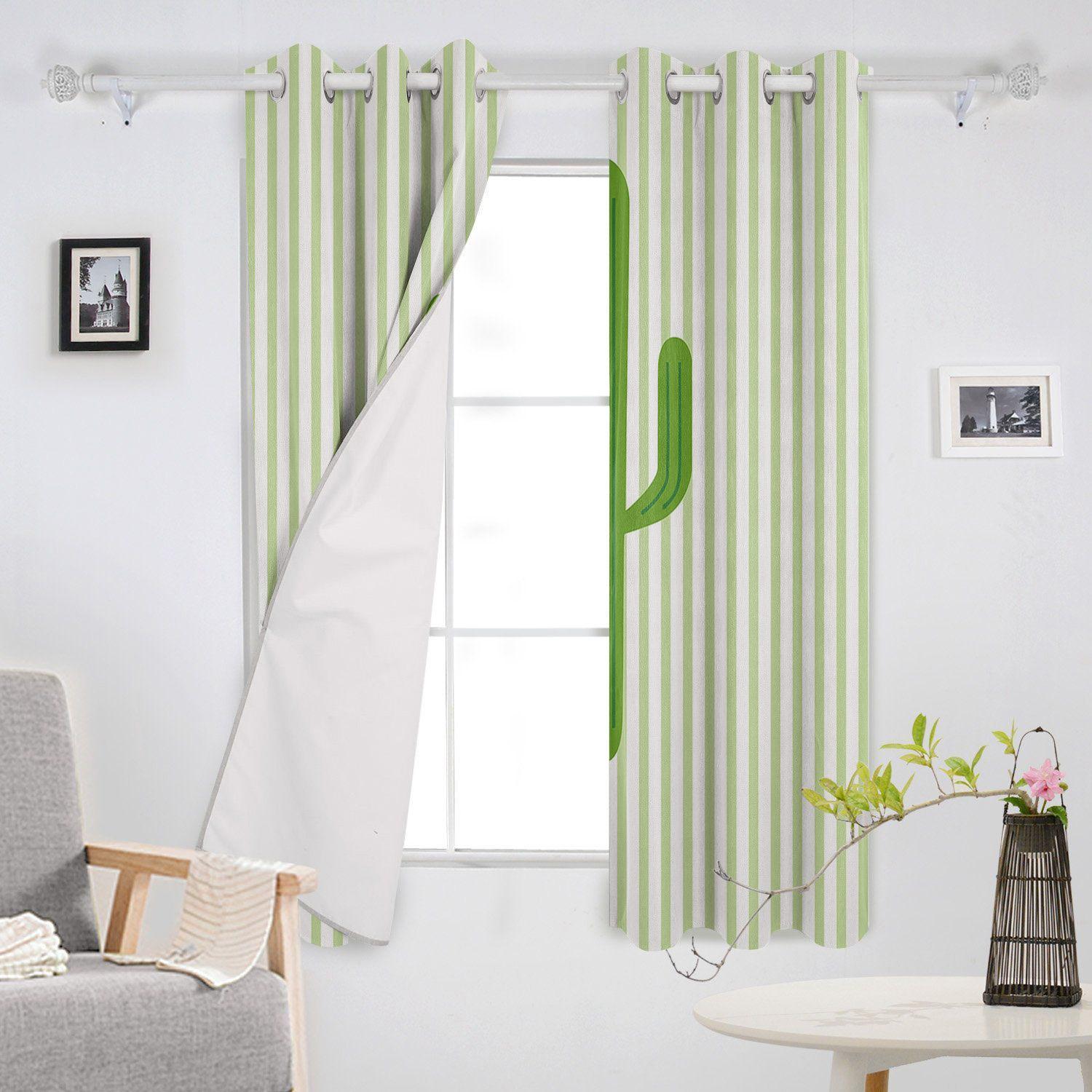 Растение Зеленый Кактус Геометрические Полосы Роскошные Домашние Шторы Товары для дома — фото 3