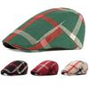 Button Adjustable Plaid Berets Colorful Newsboy Caps Unisex Summer Visor Hat  for Men Women