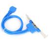 Double USB Baffle Cable Motherboard 19 Pin to Dual Port A Female Extension Rear Panel Bracket