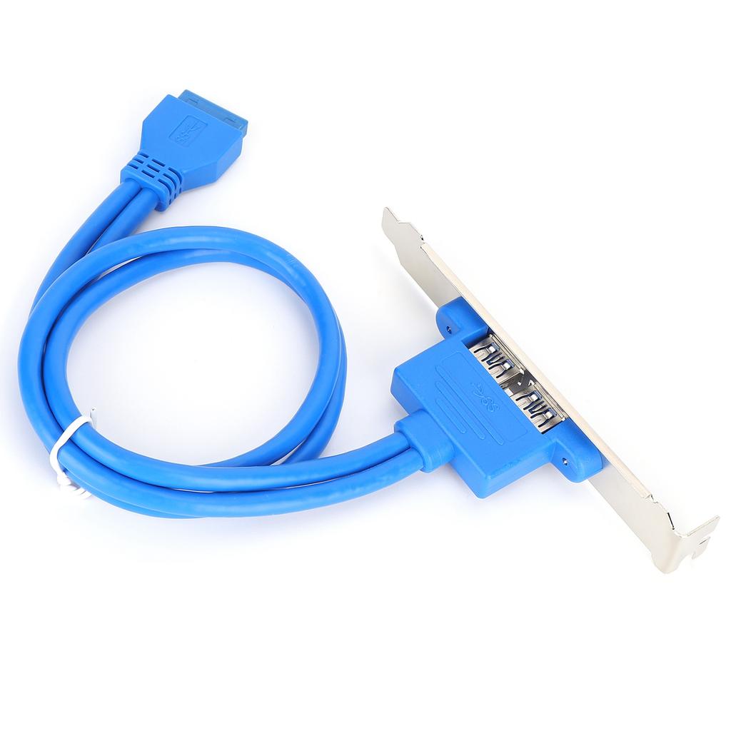 Double USB Baffle Cable Motherboard 19 Pin to Dual Port A Female Extension Rear Panel Bracket