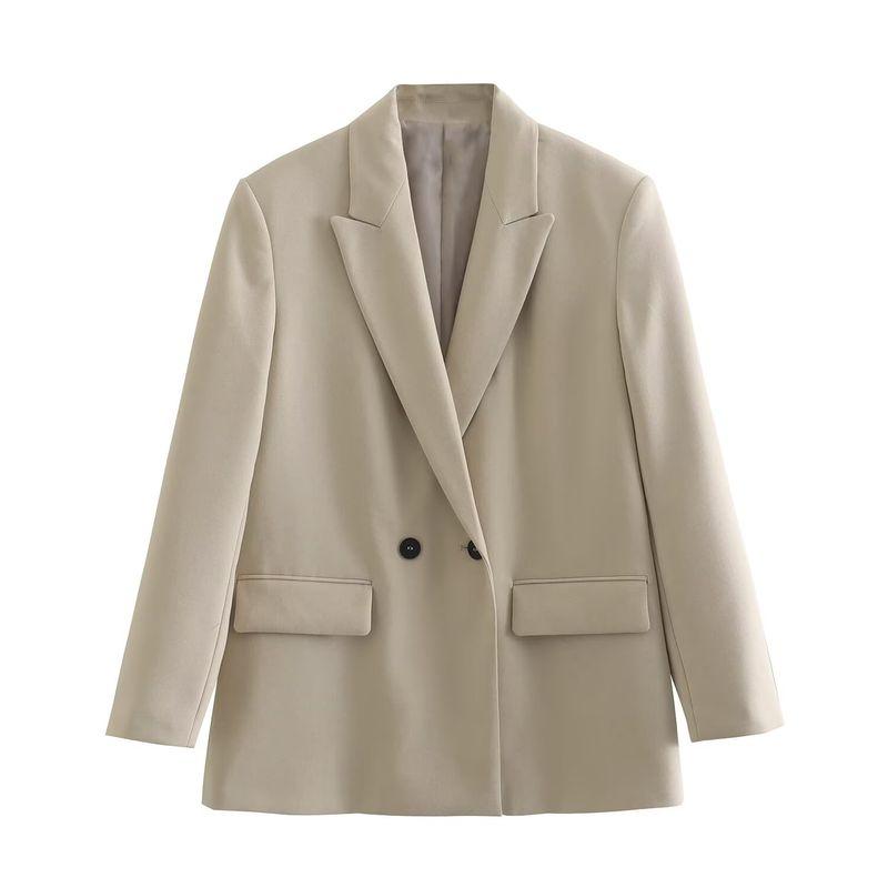 Araltay New Arrival Fashion Style Women's Clothing Fashion All-Match Pure Color Profile Double Breasted Suit Outwear 2753122