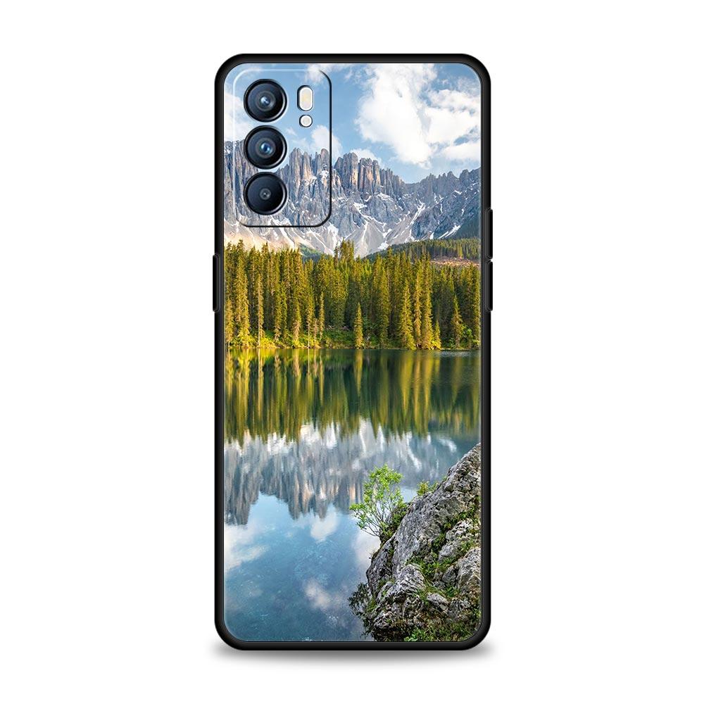 Carcasă de telefon cu model Forest Beach Sunrise Nature pentru Oppo A54 Reno7 SE Reno6 Pro Plus 5G Find X5 A53 A52 A9 2020 A95 A16 A76 A74 A15