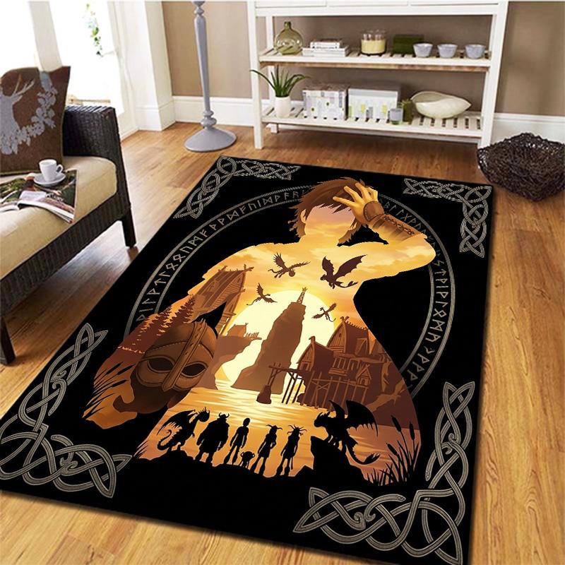 How Train Dragon Carpet Rug For Living Room Bedroom Home Sofa Decoration Kids Play Nonslip Floor Mat