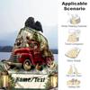 1PC Custom Name Christmas Truck Decorations outdooor Flannel blankets Throw Blanket All-Season Throw Gift Bedspread for Couch, Bed, Camping Holiday Bi