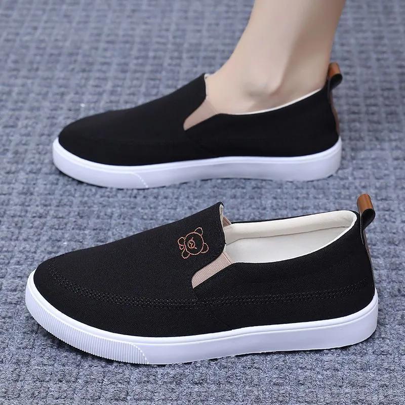 zapatos de mujer women fashion sweet anti skid canvas shoes lady classic blue comfort spring & summer loafers & shoes ab553