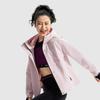 Li-Ning Lettuce Edge Water-Resistant Hooded Letter Print Loose Cycling Camping Windbreaker Women Jackets Light-Pink AFDU940-4