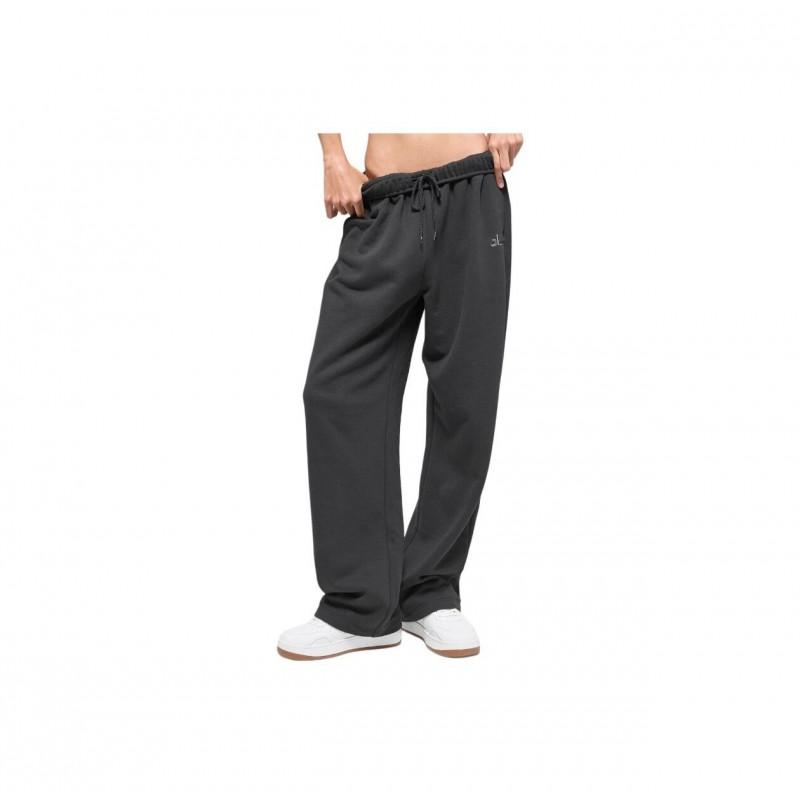 Mens Loose Straight Leg Cotton Pants 2026 Casual Sports Drawstring Trousers