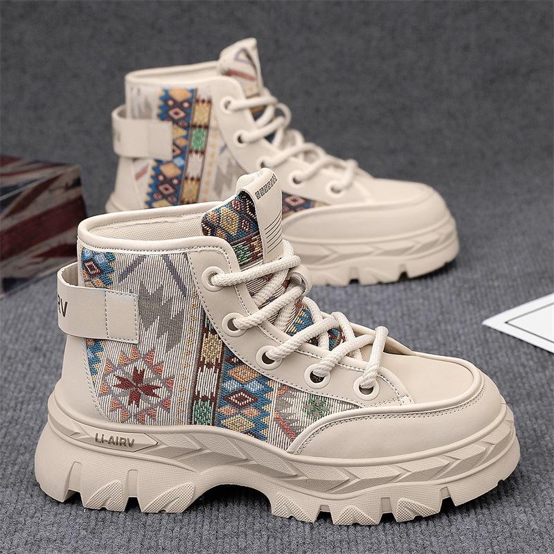 Autumn and winter new high-top shoes Martin leather boots tooling boots men's recreational locomotive boots labor insurance shoes men's