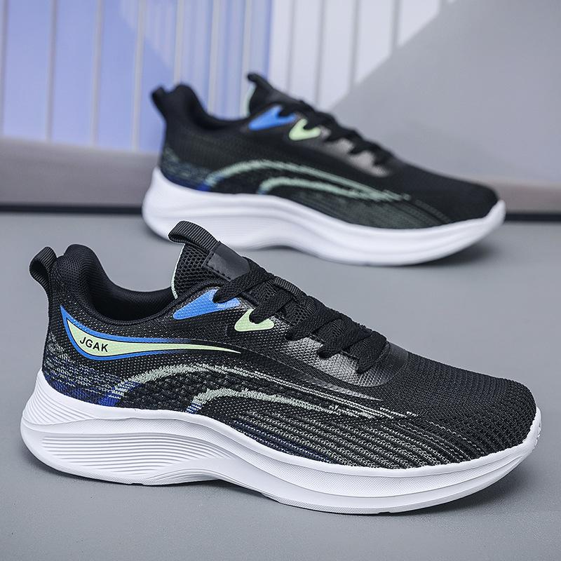 Men's shoes fly-woven mesh shoes men's shoes summer breathable thin versatile casual shock-absorbing running sports shoes