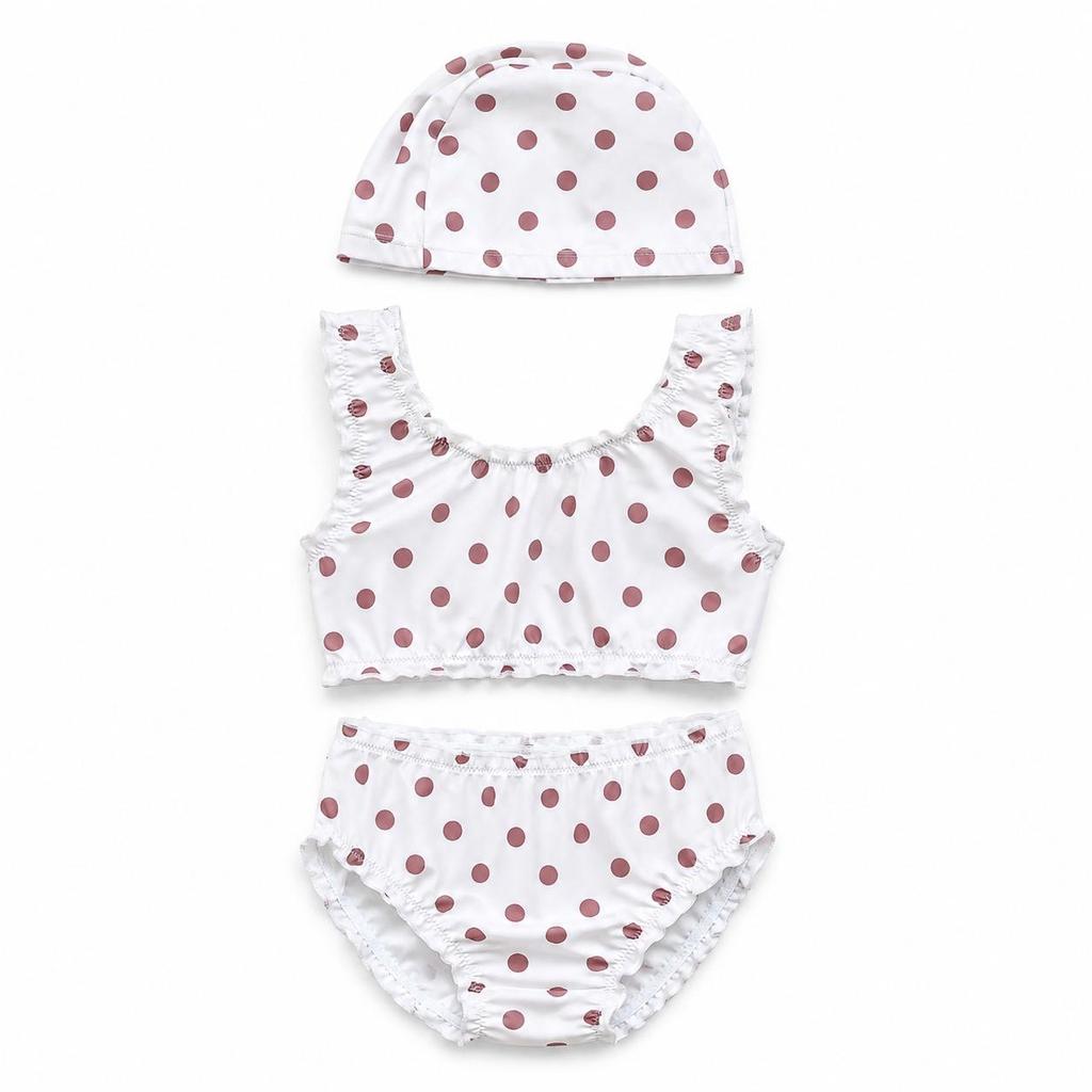 Nordic Style Girls' Sun Protection Quick-Dry Swimsuit: Cute One-Piece or Baby Two-Piece Bikini