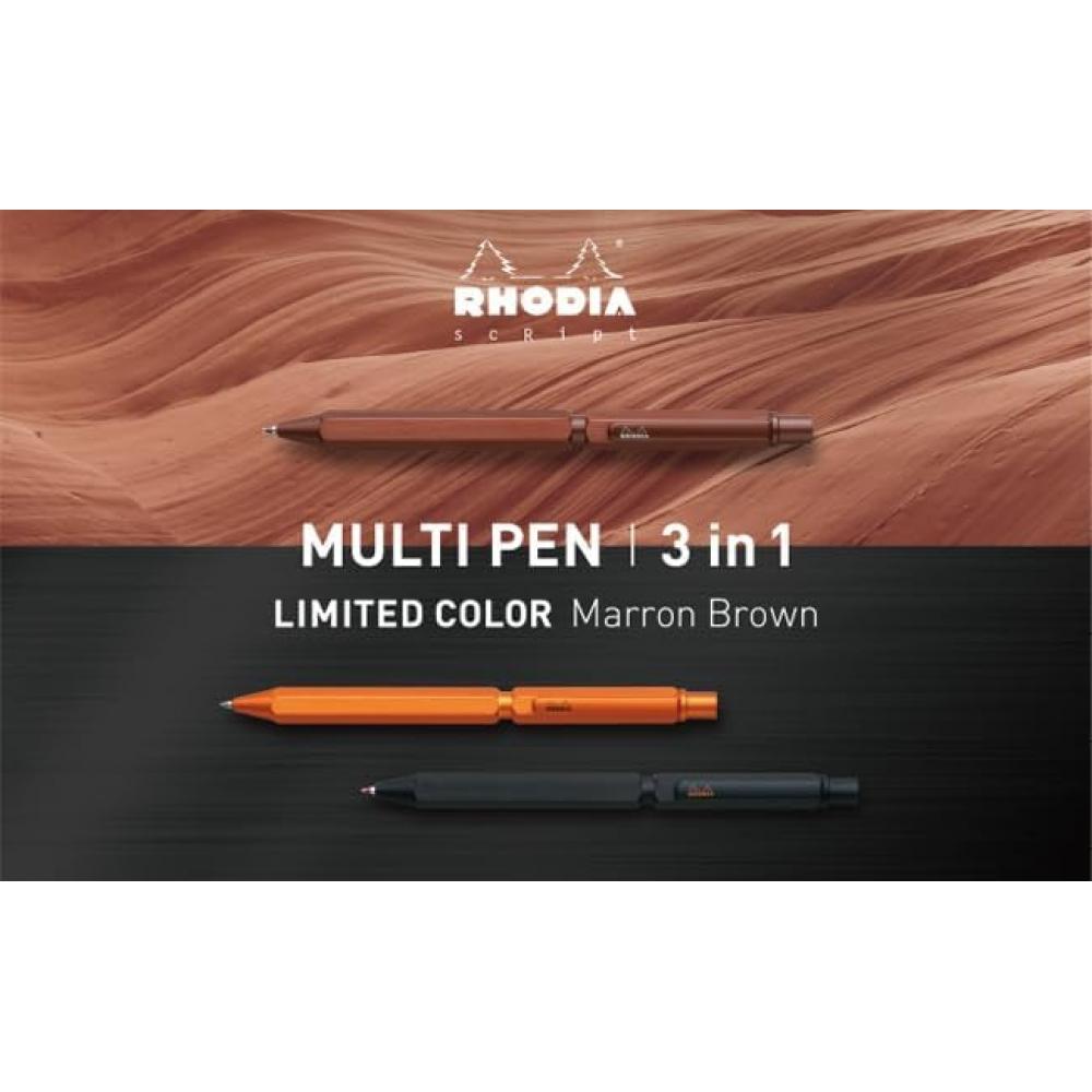 Rhodia Wielofunkcyjny Długopis Wielokolorowy Bordowy Brązowy Olejowy Długopis Kulkowy 0,5 mm