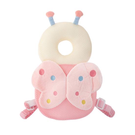Baby Head Protector Backpack, Soft Stuffed Pad Prevents Babies Backward Fall, Cute Plush Animal Cushion Backpack for Toddlers Head Safety Protection Butterfly
