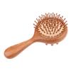 Pieptene de păr din lemn de santal, Masaj relaxant al scalpului și acupuncturii, Portabil, Mâner din lemn, Pieptene antistatic, Instrument de styling, Placă Gua Sha, Îngrijirea sănătății