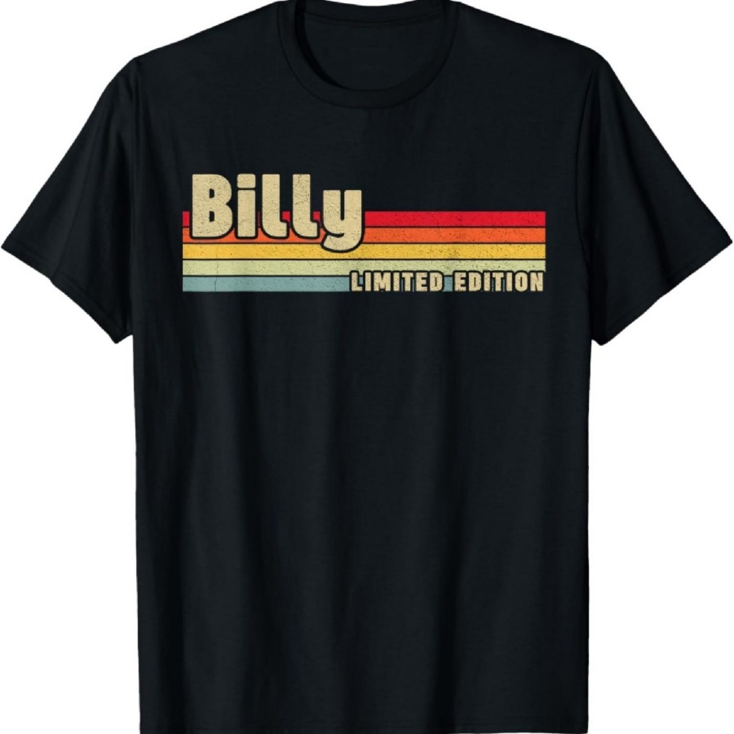 

Billy Gift Name Personalized Birthday Funny Christmas T-Shirt S
