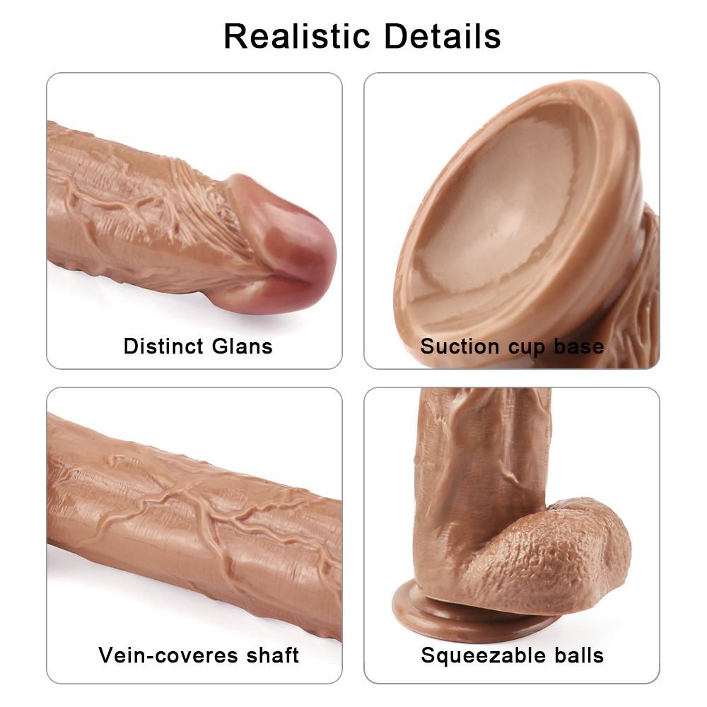 Super měkký pocit realistický tlustý dildo penis simulovaný lékařská sexuální hračka pro dospělé pro ženy masturbátory přísavka 18+ obchod pro dospělé