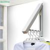 Foldable Wall-Mounted Clothes Hanger Rack - Space-Saving Aluminum Folding Hook Organizer for Bathroom,Bedroom & Laundry Room