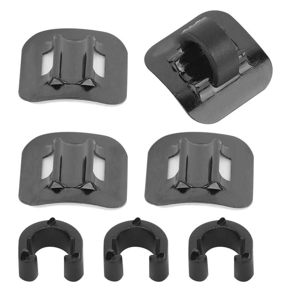 10PCS Aluminum Alloy Bike Brake Cable Guide C Buckle Bicycle Frame Buckle  Road Bike чёрный