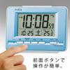 Seiko Clock Seiko Clock Alarm Clock Radio Digital Calendar Temperature Display PYXIS Light Blue Pearl NR535L SEIKO