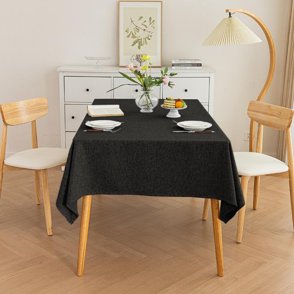 Dustproof Table Cover Waterproof Table Decor Cloth Cotton Linen Tablecloth  Kitchen