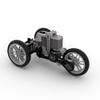 Electric Tricycle Building Block Brick 3-Wheel Motorcycle Moc Technical Car Bricks With Power Motor Kids Educational Toys