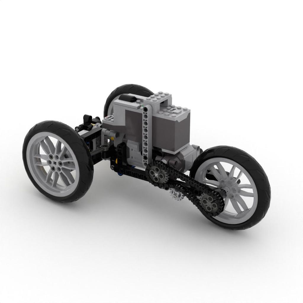 Electric Tricycle Building Block Brick 3-Wheel Motorcycle Moc Technical Car Bricks With Power Motor Kids Educational Toys