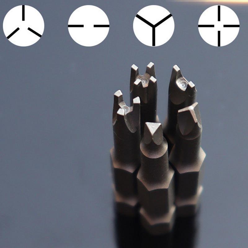 Screwdriver Bit Set 5 Pcs Special-shaped Screwdriver Set Y-Type U-shaped Triangle 3-Point Screwdriver Bit for Repair