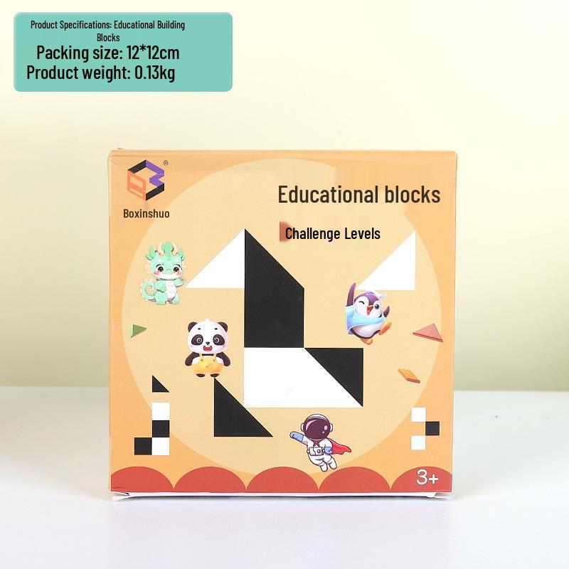 Colorful Wooden Building Block Puzzle Set for Kids - Educational Toys & Gifts