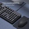 Xia Ke Silent Mechanical-Feel Wired Keyboard & Mouse Set for Desktop/Laptop Office Use