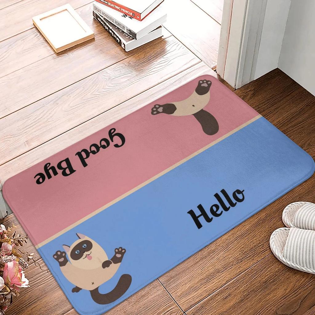 Tier Cartoon Muster Teppich Lustige Katzen und Hunde Rutschfeste Fußmatte Geeignet für Eingangstürmatte Schlafzimmer Küchenteppich