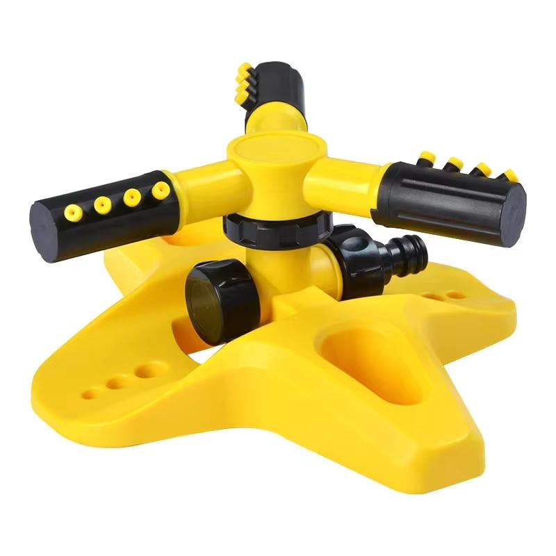 

Adjustable Cross Base Gardening Sprinkler Watering Device with Rotatable Spray Head for Efficient Garden Care жёлтый