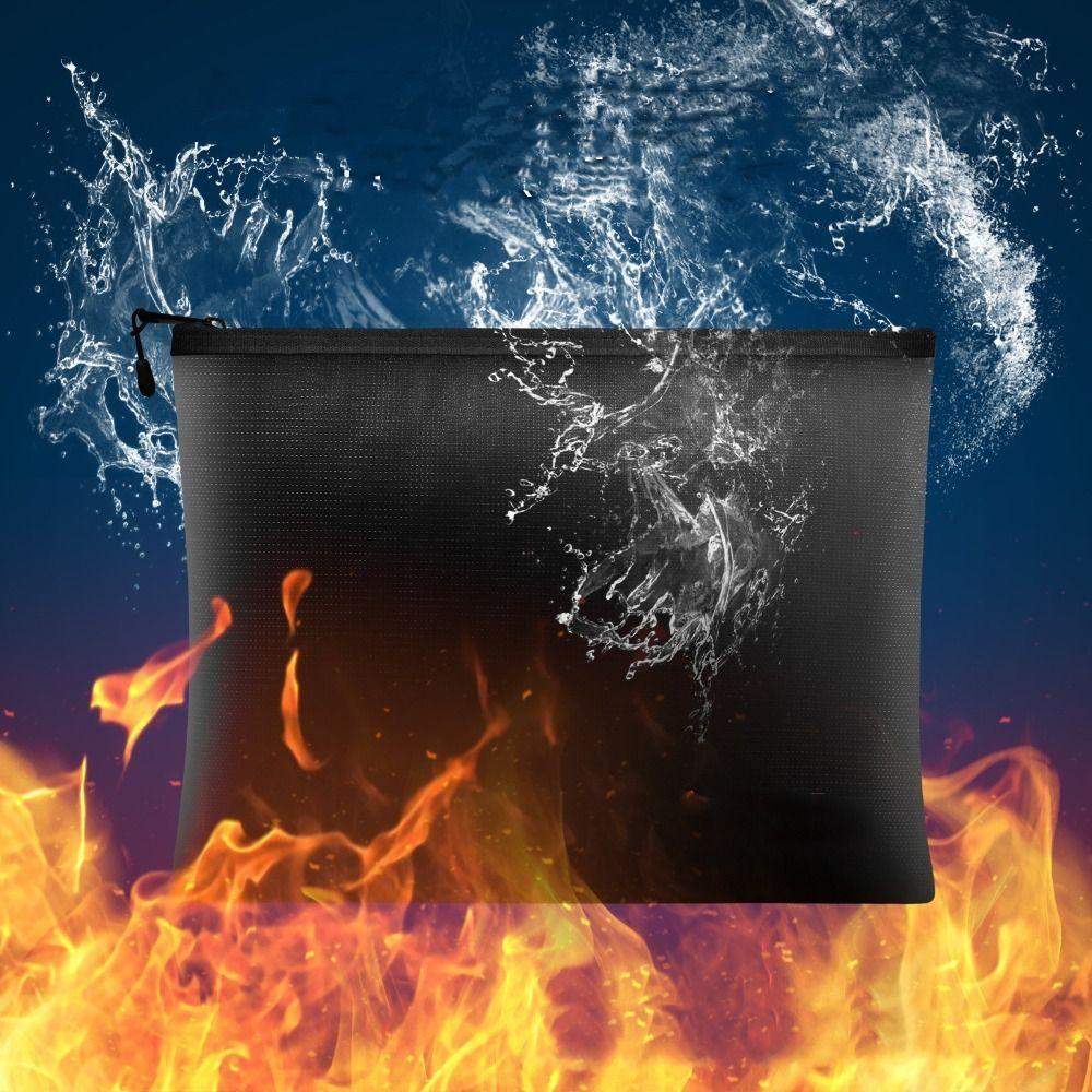 High Temperature Resistant Fire Safe Storage Pouch Square File Envelope Holder  Valuables