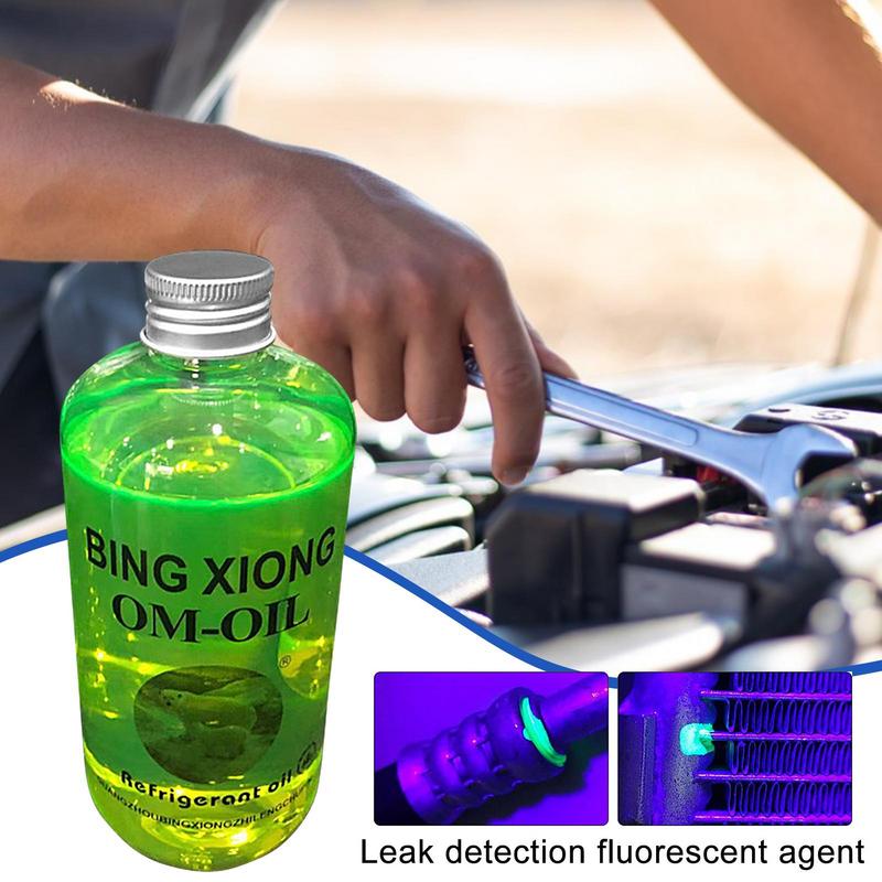 500ml Car Air Conditioner Leak Fluorescent Agent Leak Detection Oil Eco-Friendly AC Refrigerant Oil Agent For Leak Detection
