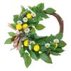 Artificial Flower Wreath with Lemon for Front Door, Spring Wreath for Front Door