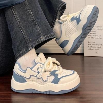 Lässige Sneaker mit dicker Sohle Damen Herbst Neu All-Matching XINGX Weiße Schuhe Studenten Flacher Sneaker