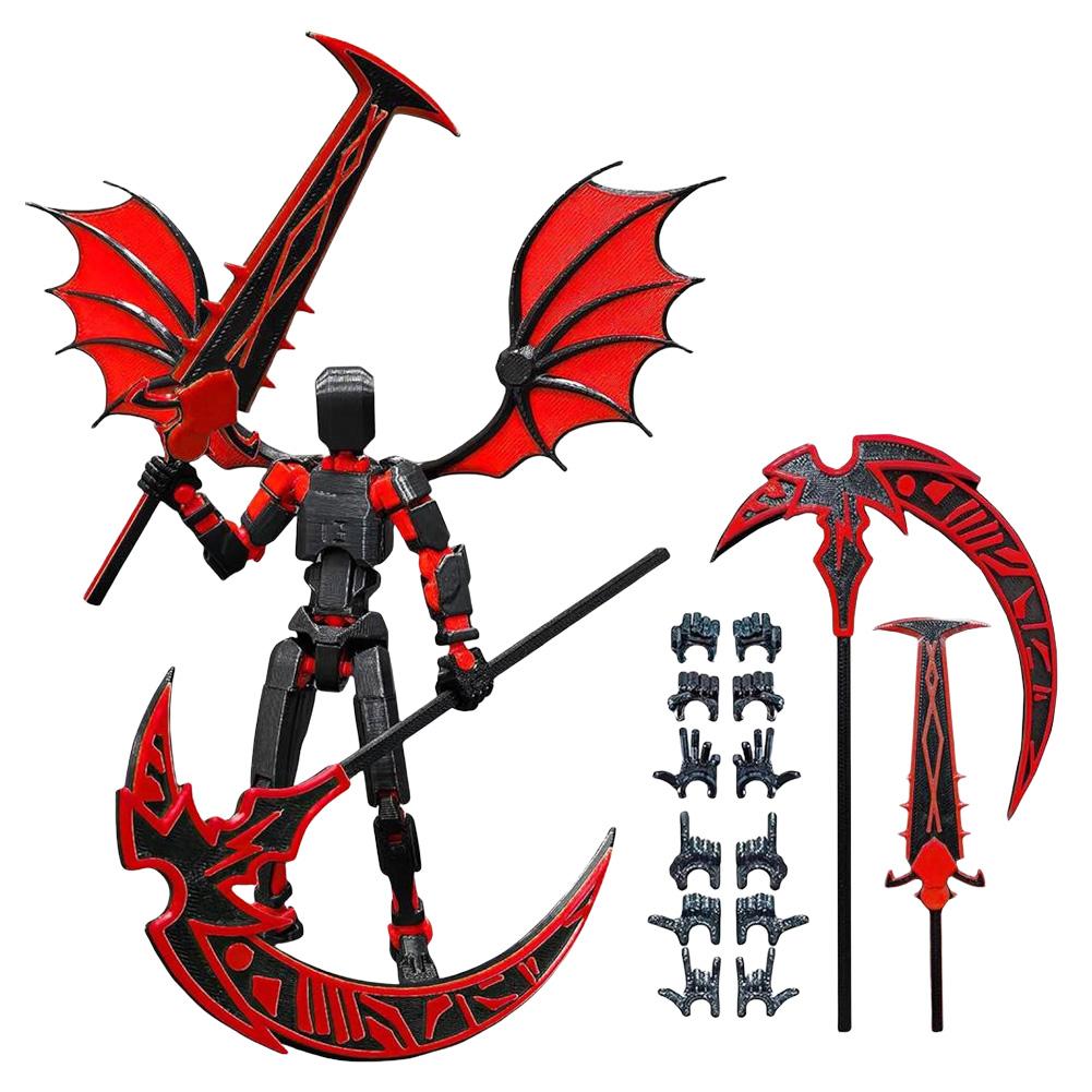 

13 см многошарнирная 13-фигурная фигурка, напечатанная на 3D-принтере многошарнирная кукла с 6 парами рук, гибкая шарнирная игрушка-фиджет красный