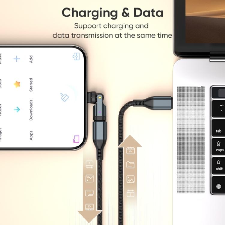 Space Optimized USB C Adapter 540°Adjustable Angle 240W Fast Charging 480Mbps Data Transfer Type C Extender Converters