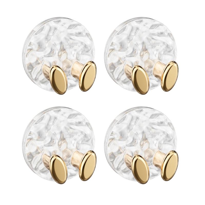 

4 Pieces Strong Adhesive Cord Hooks Tangles Release Organizers Wall Mount USB Cable Holder For Chargers Power Strips золотой